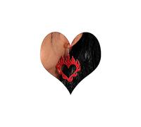 TseenYi Boucles D'oreilles Acrylique Flamme Boucles D'oreilles Coeur Creux Dangle Hook Earrings Big Love Heart Drop Earrimgs Heart Sparkle Ear Hook Ear Accessories Jewelry For Women And Girls(red)