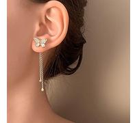 TseenYi Boucles D'oreilles Papillon Clous D'oreilles Papillon Gland Boucles D'oreilles Papillon Cristal Boucles D'oreilles Cz Papillon Boucles D'oreilles Bijoux D'oreilles Pour Les Femmes Et Les(or)