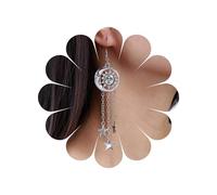 TseenYi Boucles D'oreilles Soleil Lune Étoile Boucles D'oreilles Pendantes Argent Étoiles Chaîne Boucles D'oreilles Pendantes Boho Croissant De Soleil Boucles D'oreilles Soleil Lune Tournesol Céleste