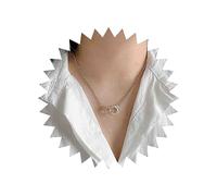 TseenYi Collier avec pendentif menottes en argent style bohème pour femmes et filles, Métal Argent