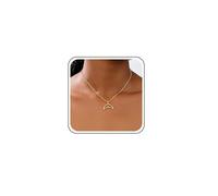 TseenYi Collier avec pendentif queue de poisson - Baleine dorée - Collier ras du cou creux - Chaîne plastron minimaliste, Zinc