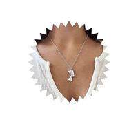 TseenYi Collier ras du cou avec pendentif pharaon roi et reine du néfertiti - Collier ras du cou en chaîne africaine pour femmes et filles, Métal Argent, Nefertiti