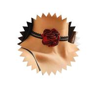 TseenYi Collier Ras Du Cou En Dentelle Fleurie Noire Collier En Dentelle Rose Rouge Collier En Dentelle Gothique Tatouage Collier Fleurie Rose Vintage Collier Cosplay Lolita Bijoux Pour Femmes Filles