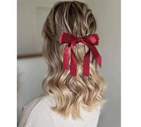 TseenYi Pinces À Cheveux Avec Grand Noeud Pinces À Cheveux Avec Grand Noeud Pinces À Cheveux Avec Noeud Rouge Pinces À Cheveux En Satin Pinces À Cheveux Satin Vêtements Tête Avec Noeud Ruban D'hiver