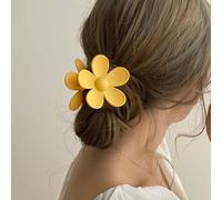 TseenYi Pinces A Griffes Fleuries Pinces A Griffes Fleuries Bonbon Fleur Énorme Pinces A Griffes Fleuries Acrylique Accessoires De Cheveux Fleur Mate Barrette Jaune Bonbon Doux Barrette De Tête