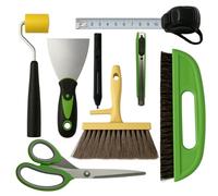 Tsekouri Kit de colle à papier peint - Le lot comprend un kit de 8 pièces contenant une brosse à papier peint et un lisseur, un rouleau à coudre pour papier peint, un grattoir à papier peint, un