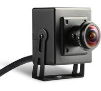 TSEye Fisheye PoE Mini Caméra IP avec Audio,Ultra HD 2880 x 1620P@20fps,Objectif Panoramique Fisheye de 1,7mm,Caméra de Sécurité Domestique Grand Angle PoE(I706-3-P-A-TS Metal)