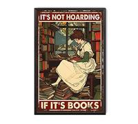TSEZLOJH Plaque en étain avec inscription « It's Not Hoarding If Its Books for Home Gate Garden Bars Restaurants Cafés Office Store Pubs Club » Cadeau 20,3 x 30,5 cm