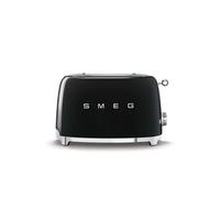 Smeg Grille-pain TSF01BLEU – 2 fentes extra-large, tiroir ramasse-miettes amovible – Noir