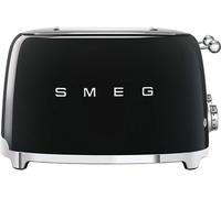Smeg Grille-Pain 4 tranches TSF03 noir 2x 6 niveaux de brunissement