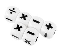Tsffae 6 Pièces Dés D'enseignement, Dés D'opération Mathématiques pour l'enseignement des Mathématiques Fournitures De Classe Accessoires Auxiliaires Éducatifs pour Enfants 16mm