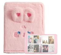 Tsffae A5 Classeur en Peluche Livre Photos Album 10 Pages Kpop Porte-Carte Photo Livre Mini Album Photo Kpop Classeur De Carte Photo