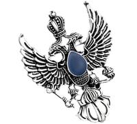 Tsffae Broche Aigle Bicéphale pour Femmes Hommes, Épingle De Col Vintage Russe, Accessoire pour Vêtements Jupes.