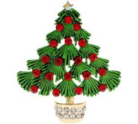 Tsffae Broche d'arbre De Noël en, Épingle À Dos, Veste, Casquette, Insigne De Revers, Corsage De Noël, Épingle Vintage pour Décoration De À Vêtements