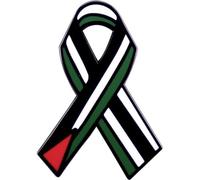 Tsffae Broche en Émail avec Ruban Drapeau De Palestine, Broche De Support, Épingle À Revers, À Dos, Chapeau, Bijoux De Costume, Accessoire Décoratif