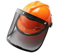 Tsffae Casque De Sécurité pour Débroussailleuse, Casque De Protection pour Tronçonneuse, Masque De Protection De Sécurité, Accessoires De Tondeuse À Gazon pour Foresterie
