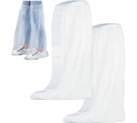 Tsffae Couvre-Chaussures Jetables, 100 Paires, Couvre-Chaussures Imperméables, Antidérapants, Longs, Couvre-Bottes, Protection Contre Pluie, pour Femmes Hommes