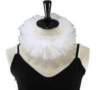 Tsffae Faux col en Tulle à Volants pour Femmes, Maille superposée, Petit col à Lacets, décoratif, Clown Ras du Cou, Accessoires de Costume de Cosplay