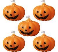Tsffae Lot De 5 Bougies Parfumées d'halloween À Motif Citrouille, Bougies D'aromathérapie, Bougies Décoratives en Cire Faites À Main pour Maison