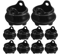 Tsffae Mini Chaudron De Sorcière 10 Pièces/Ensemble, Décorations d'halloween, Accessoire De Magicien pour Fête d'halloween, Artisanat Décorations De Table, Accessoires