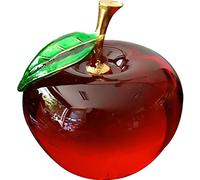 Tsffae Ornement De Pomme en Verre, Décoration Transparente, Figurines De Collection De Fruits, Sculpture en Colorée pour Décoration De Table De Maison