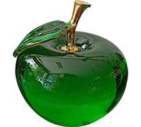 Tsffae Ornement De Pomme en Verre, Décoration Transparente, Figurines De Collection De Fruits, Sculpture en Colorée pour Décoration De Table De Maison