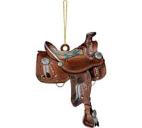 Tsffae Pendentif De Selle Personnalisé en Acrylique pour Les Amateurs De Chevaux, Porte-clés De Selle Occidentale, Support De Rétroviseur De Voiture, Accessoires De Suspension, Ornements, Décoration