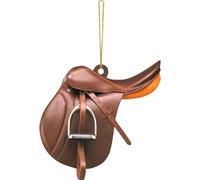 Tsffae Pendentif De Selle Personnalisé en Acrylique pour Les Amateurs De Chevaux, Porte-clés De Selle Occidentale, Support De Rétroviseur De Voiture, Accessoires De Suspension, Ornements, Décoration