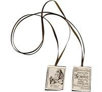 Tsffae Scapulaires Catholiques, 1pc Scapulaire Marron De Notre-Dame du Mont Carmel, Escapularios Catolicos Colliers Catholiques Scapulaires Cadeau pour Première Sainte Communion