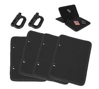 Tsffae Support D'affichage De Patchs, 4 Pièces/Ensemble, Livre De Patchs À Pages Rabattables, Organisateur De Livret De Patchs, Panneau D'affichage avec Boucles À Anneau en D Amovibles