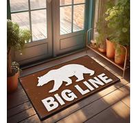 TSGB Accessoires de garage pour Man Cave Big Line : The Bear's Path Paillasson antidérapant pour entrée extérieure (65 x 90 cm)