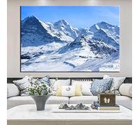 TSHAOSHUNHT Everest Hiver Neige Montagne Paysage Peinture Toile Mur Art Photos Affiche pour Salon Décor À La Maison 60x80cmx1pcs sans cadre