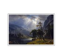 TSHAOSHUNHT Oeuvre Impression Albert Bierstadt Grande Taille Toile Art Affiche Modulaire Image pour La Décoration Intérieure Répliques de Peintures Célèbres 60x90cm sans Cadre