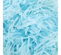 TSHAOUN 100 g de papier raphia pour remplissage de panier, décoration de cadeau, remplissage de boîte cadeau, emballage cadeau et accessoires de fête (bleu)