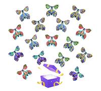 TSHAOUN 16 Pièces Papillon Volant Magique, Jouet Papillon Magique Jouets élastique Papillon, Papillon Surprise pour Cadeaux,d'anniversaire, Éducation des Enfants, Cadeaux Surprise (Couleur Aléatoire)