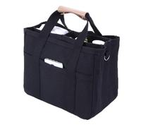 TSHIGO Sac Fourre-Tout en Toile Multi-Poches Femmes, Sac à Main BandoulièRe Durable Grande Capacité, avec Compartiments, Sac à BandoulièRe Pratique Et DéContracté (Color : Black)