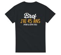 Tshirt Anniversaire 90 Ans - Bref J'Ai 90 Ans - T-Shirt Humour - Tshirt drôle - T-Shirt Fun - Tee Shirt Humoristique