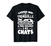 Tshirt Chat Mignon Femme Fille Enfant Je parle à mes Chats T-Shirt