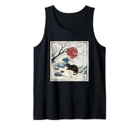 Tshirt Chat Noir Hai Ukiyo-e Ocean Art Japonais Débardeur