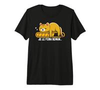 Tshirt Chat Sieste Je Le Ferai Demain Sommeil Dormir Flemme T-Shirt Haut de Gamme