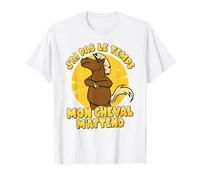 Tshirt Cheval Chevaux Femme Fille Enfant mon Cheval m'attend T-Shirt