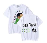 Tshirt Chris Brown 11:11 Tour Tendance Graffiti T-Shirt Unisexe O Cou Chemise À Manches Courtes Fan T-Shirt Hip-Hop Artiste Coton T-Shirt XS-3XL-Black||XS