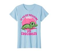 Tshirt Crocodile Enfant Fille Vie Meilleure avec Crocodiles T-Shirt