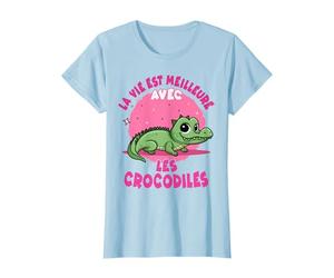 Tshirt Crocodile Enfant Fille Vie Meilleure avec Crocodiles T-Shirt