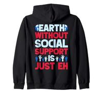 Tshirt des Travailleurs Sociaux Without is Just Eh Travail Sweat à Capuche