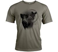 Tshirt du Chasseur Motif Sanglier [avec Texte Personnalisable]
