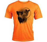 Tshirt du Chasseur Motif Sanglier [avec Texte Personnalisable]