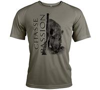 Tshirt du Chasseur Motif Sanglier, Chasse Passion [avec Texte Personnalisable]