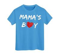 Tshirt Enfant Garcon 14 Ans - T-Shirt pour Bébé Garçon Mama's Boy (Blue 3-4 Years)