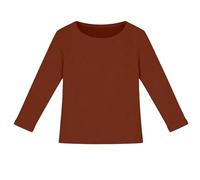 Tshirt Enfant, T-Shirt à Manches Longues CôTelé Extensible pour Filles Coupe AjustéE Basique Et DéContracté Confortable